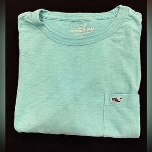 Vineyard Vines Men's Teal Long Sleeve Tee